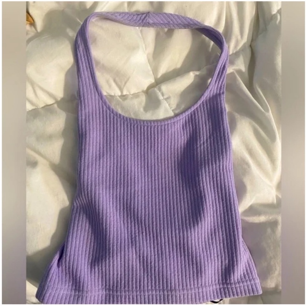 H&M Lilac Ribbed Tank Top